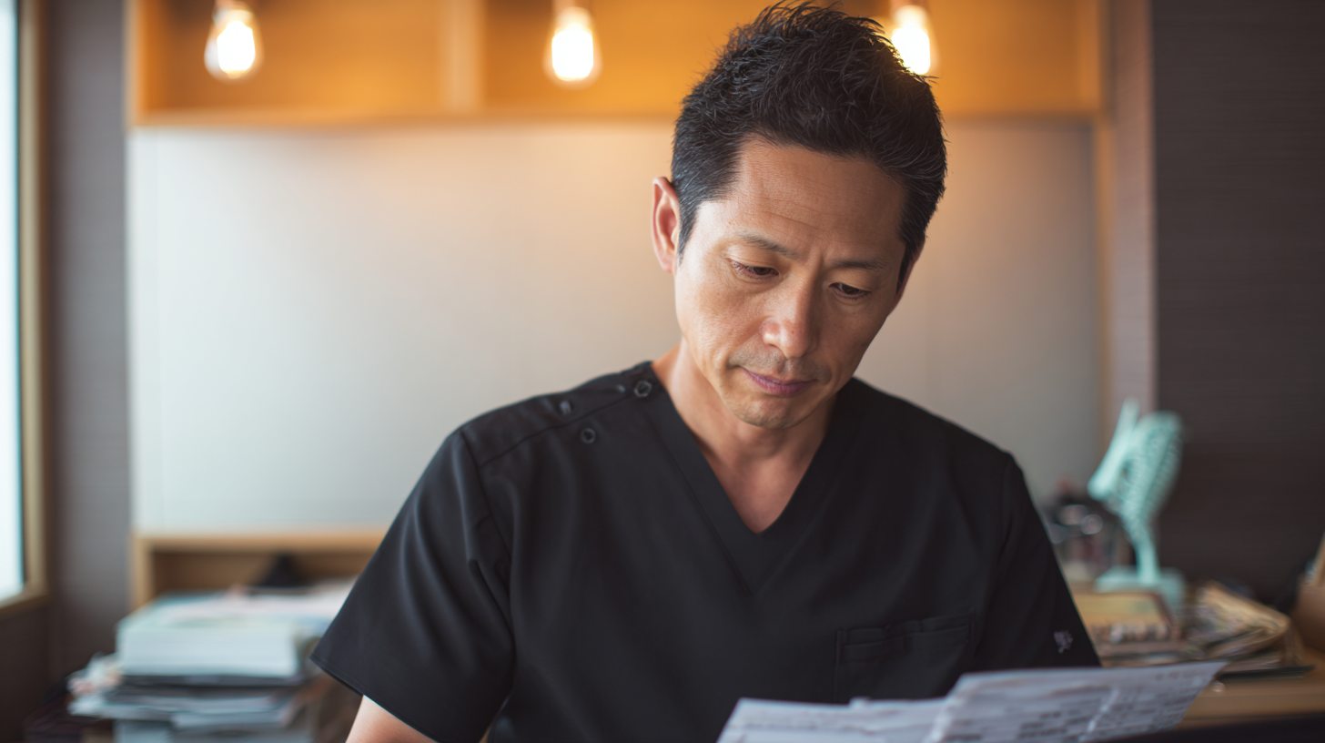 経営改善を検討する整骨院院長 経営改善を検討する整骨院院長