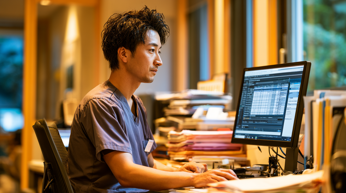 整骨院のレセプト業務に取り組む柔道整復師